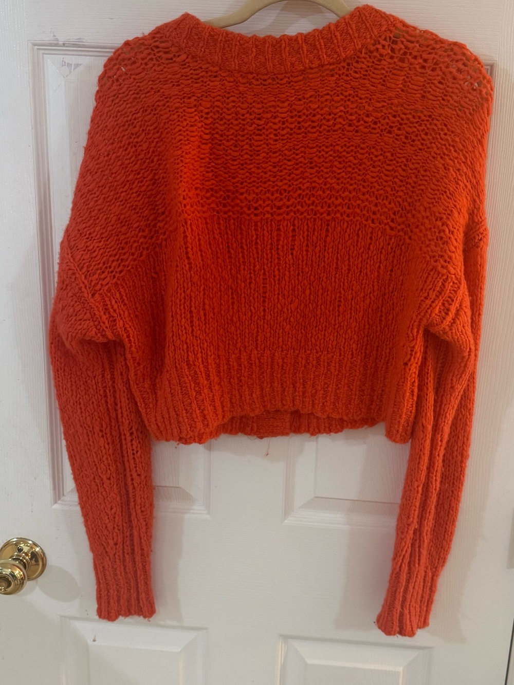 Everlane Bright Orange Lofty-Knit Button Cardigan - Picture 8 of 12